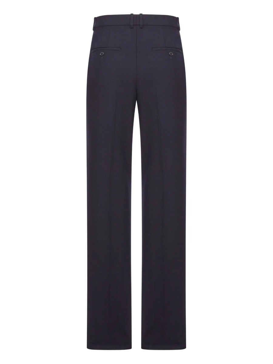 Pantaloni eleganti Saint Laurent albastri din lana - Img 2