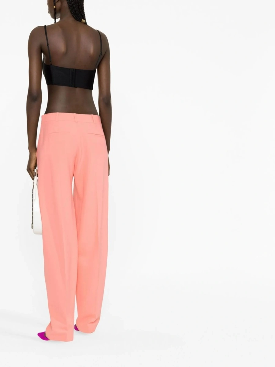 Pantaloni eleganti THE ATTICO roz din spandex/elastan si polyester - Img 4