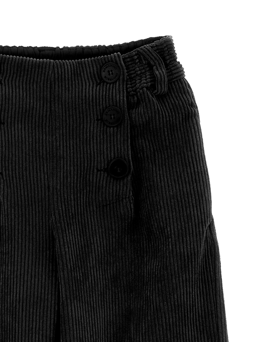 Pantaloni Ermanno Scervino Kids negri din poliamida si polyester - Img 3