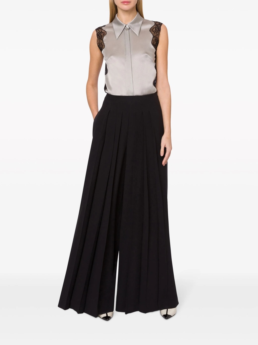 Pantaloni evazati Alberta Ferretti negri - Img 2