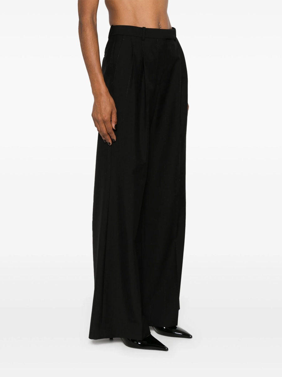 Pantaloni evazati Givenchy negri din poliamida si elastan - Img 3