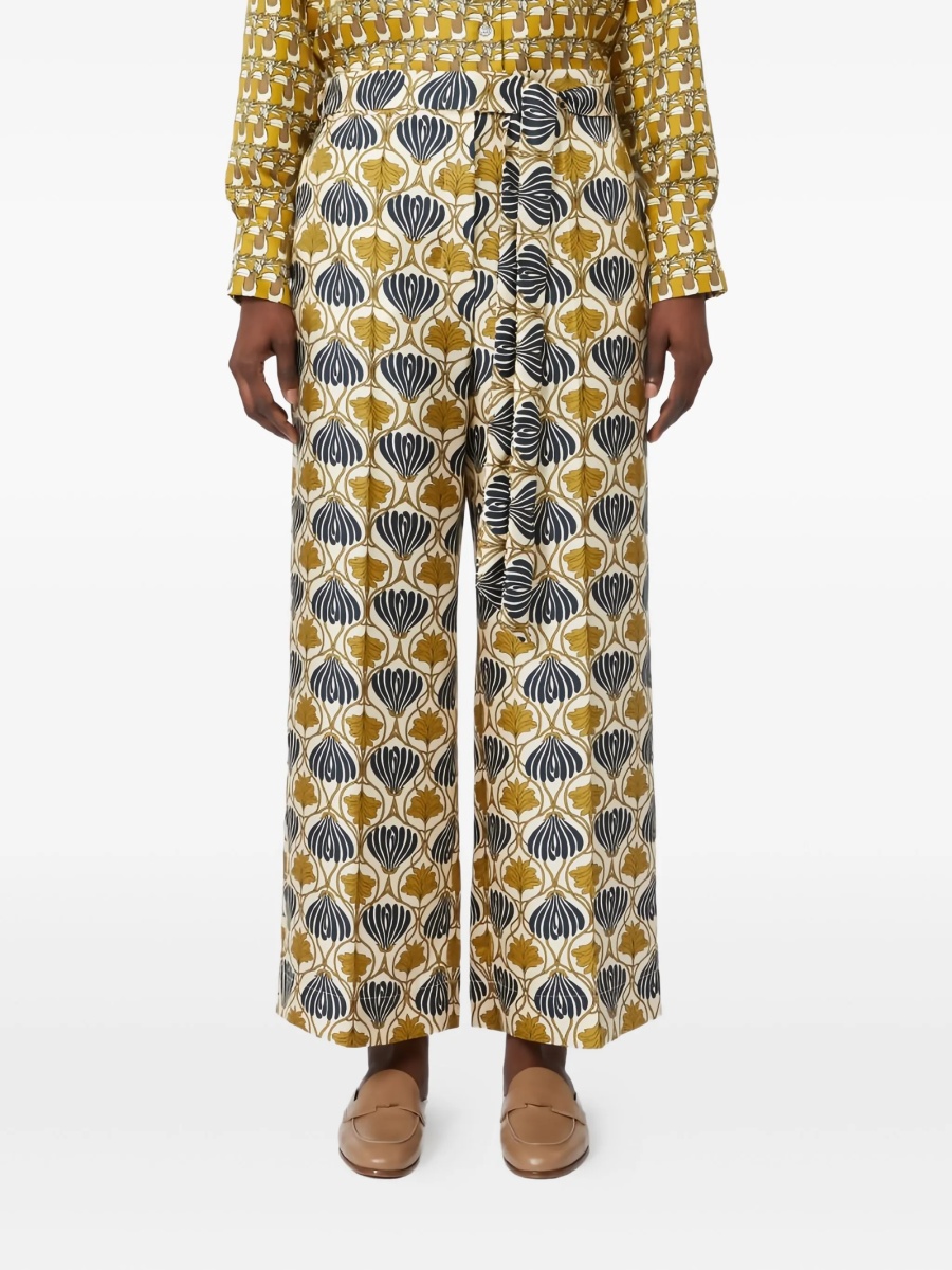 Pantaloni evazati Max Mara galbeni - Img 3
