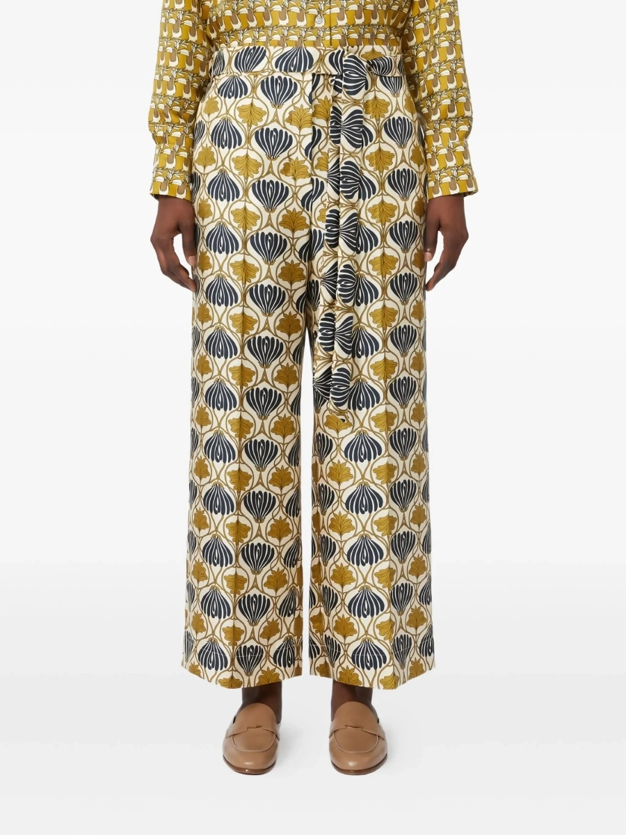 Pantaloni evazati Max Mara galbeni - Img 3