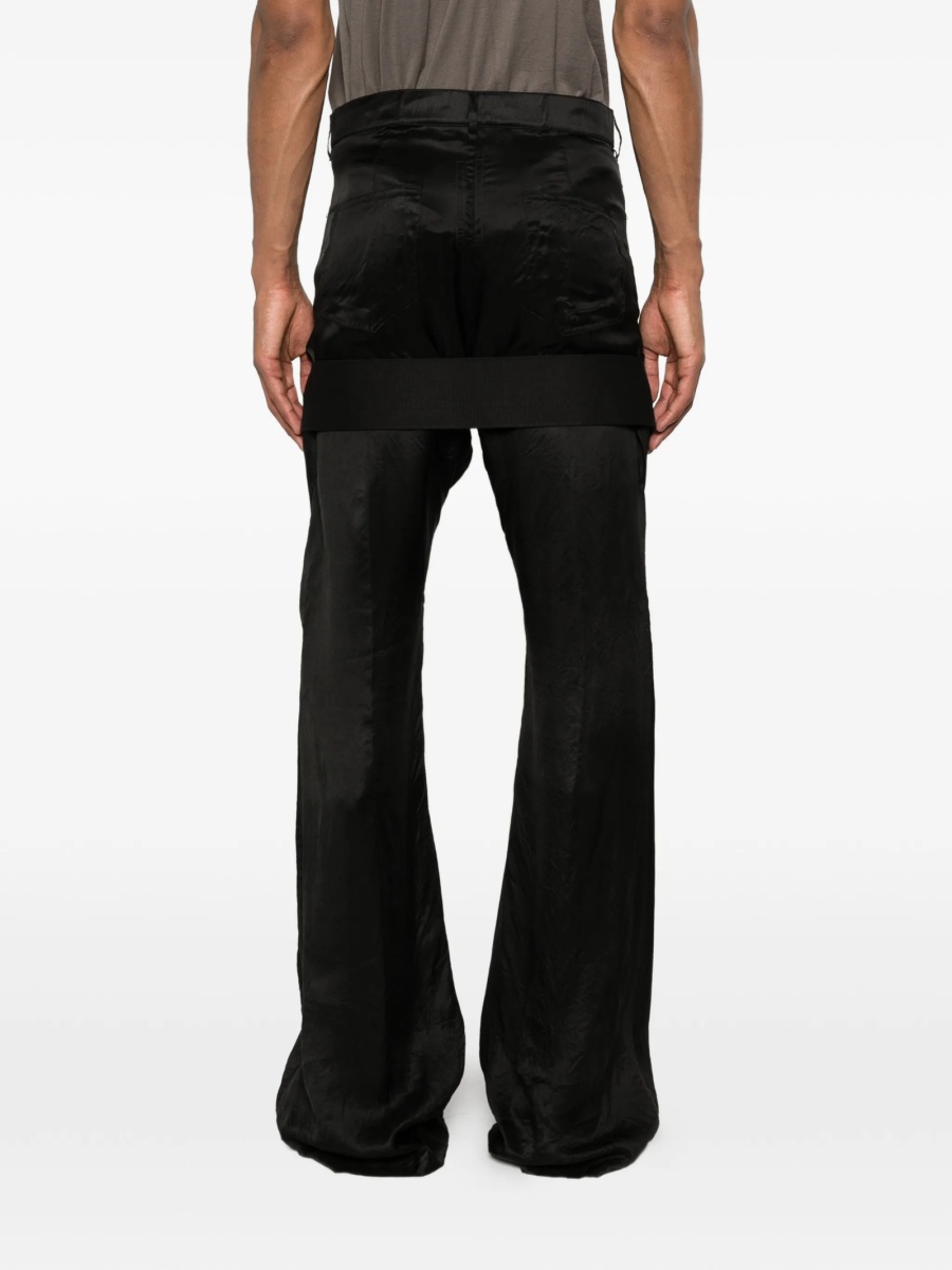 Pantaloni evazati Rick Owens negri - Img 4