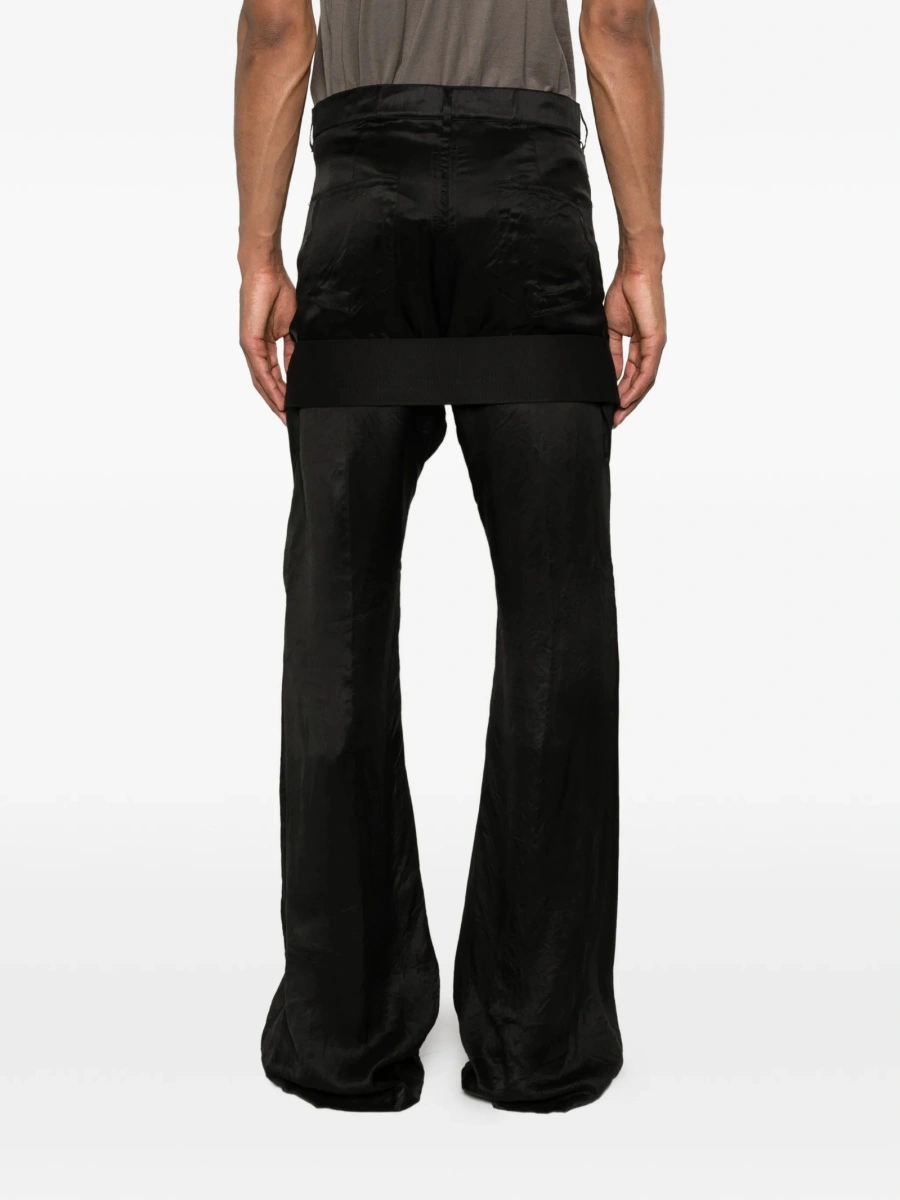 Pantaloni evazati Rick Owens negri - Img 4