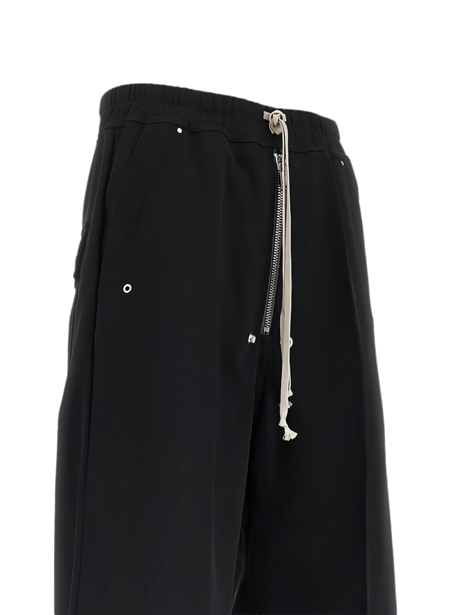Pantaloni evazati Rick Owens negri - Img 2