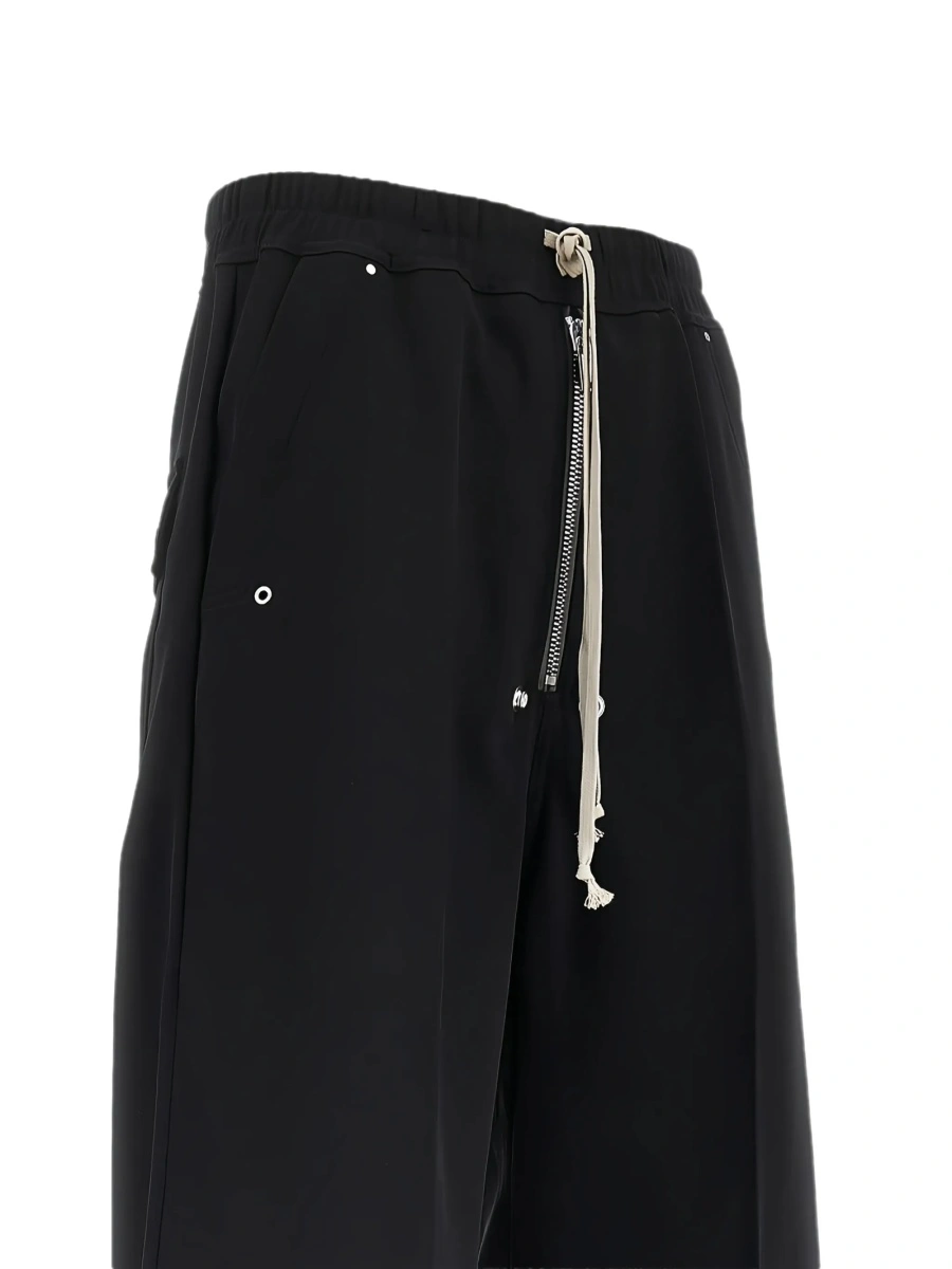 Pantaloni evazati Rick Owens negri - Img 2