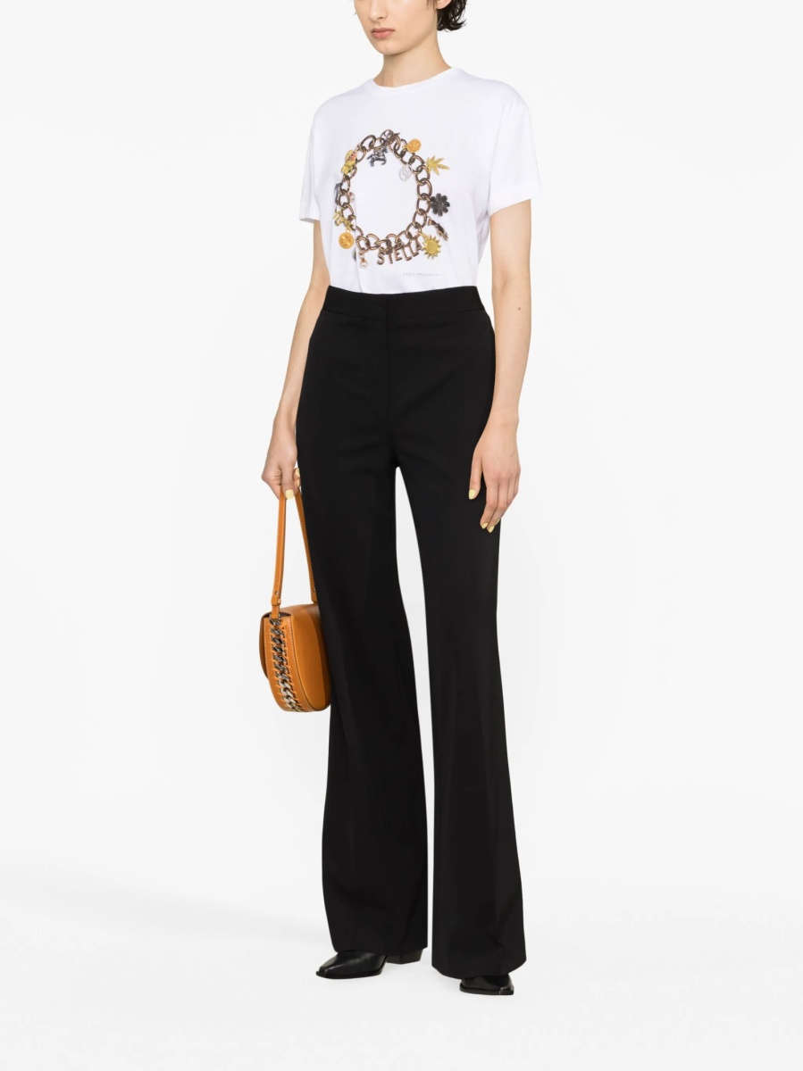 Pantaloni evazati Stella McCartney negri - Img 2