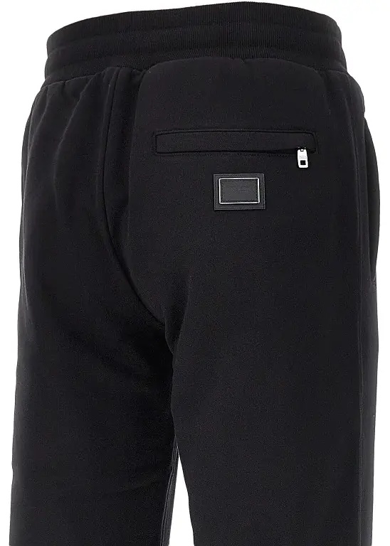 Pantaloni French terry pants with logo plate - Img 4