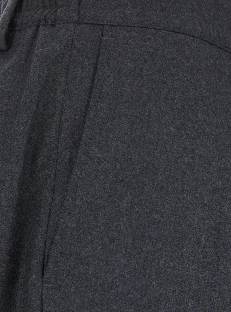 Pantaloni Grey Pants with semi-elasticated waist in wool Blend men - Img 3