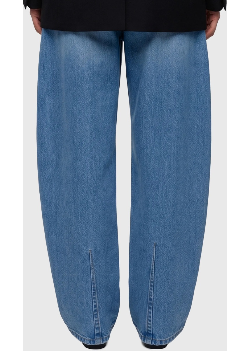 Pantaloni High-Waist Barrel-Leg Jeans - Img 2