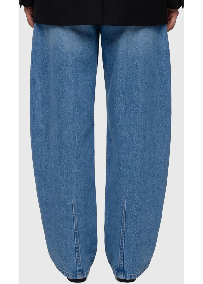 Pantaloni High-Waist Barrel-Leg Jeans - Img 2