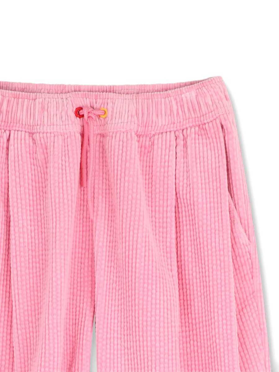 Pantaloni Kenzo roz din bumbac - Img 3