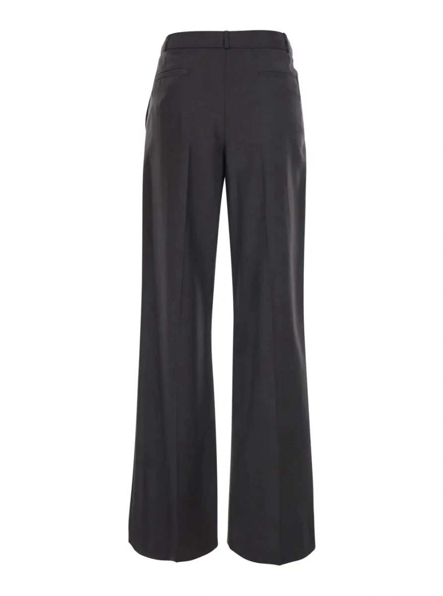 Pantaloni LOULOU DE SAISON maro din lana - Img 2