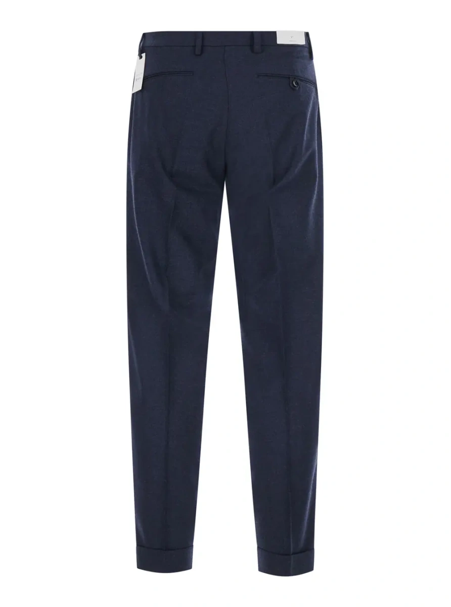 Pantaloni MICHAEL COAL albastri din bumbac - Img 2