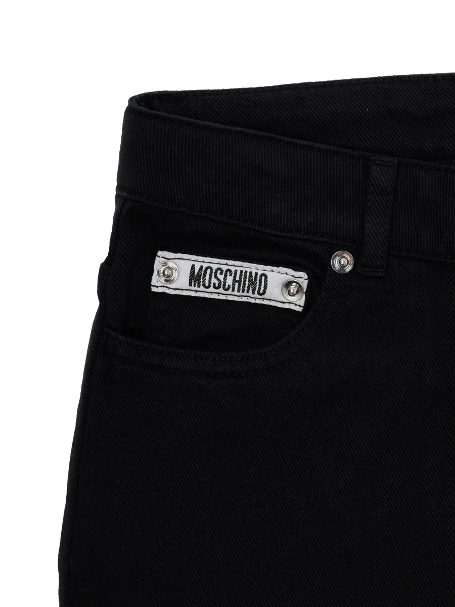 Pantaloni MoschinoS negri din bumbac - Img 5