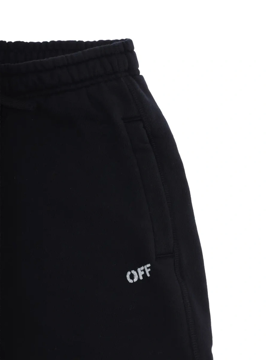 Pantaloni Off-White negri din bumbac - Img 3
