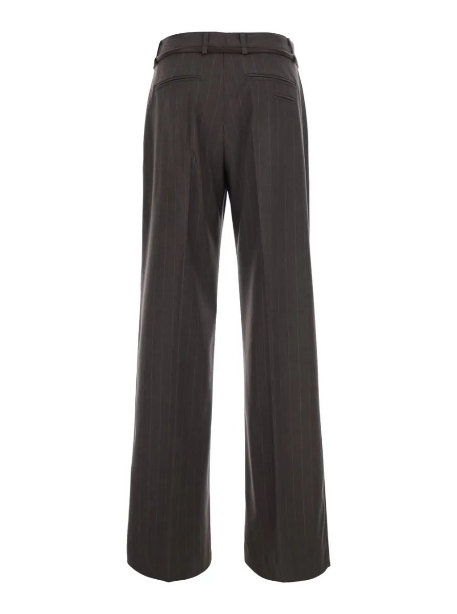 Pantaloni Pants with pockets and straight hem in Tech Fabric beige for women - Img 2