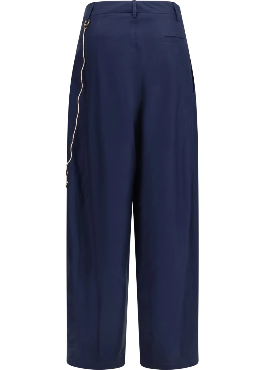 Pantaloni Phebe chain adorned wide-leg Pants - Img 2