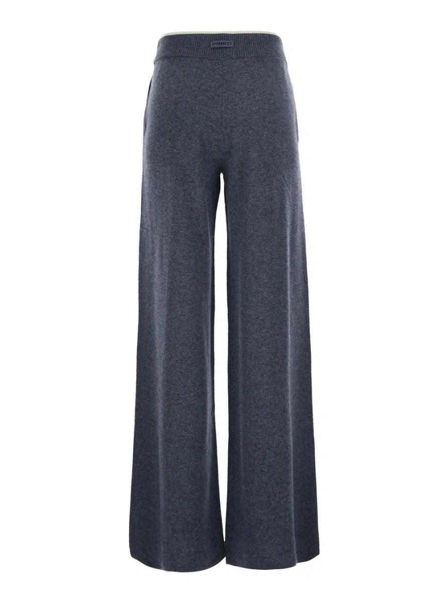 Pantaloni Pinko gri din lana si casmir - Img 2