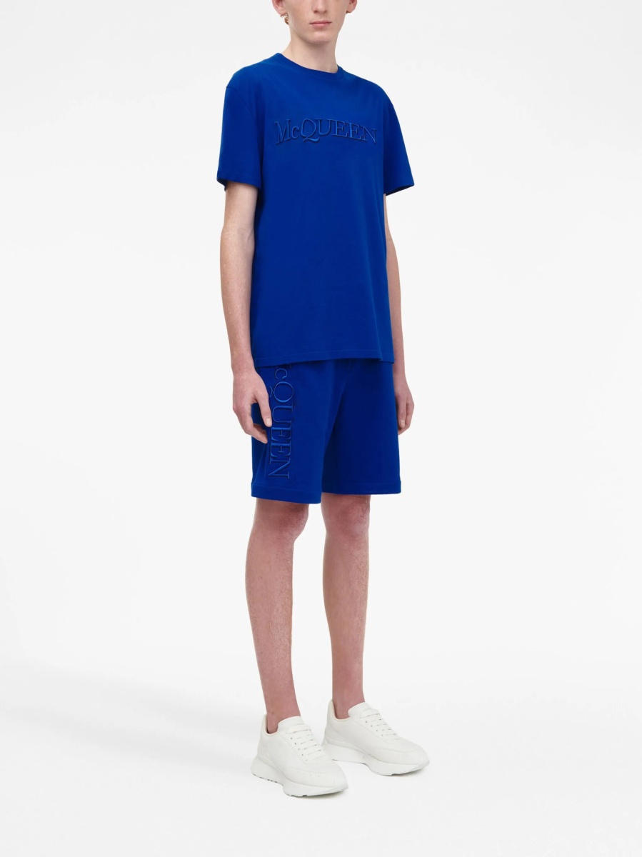 Pantaloni scurti Alexander McQueen albastri - Img 3