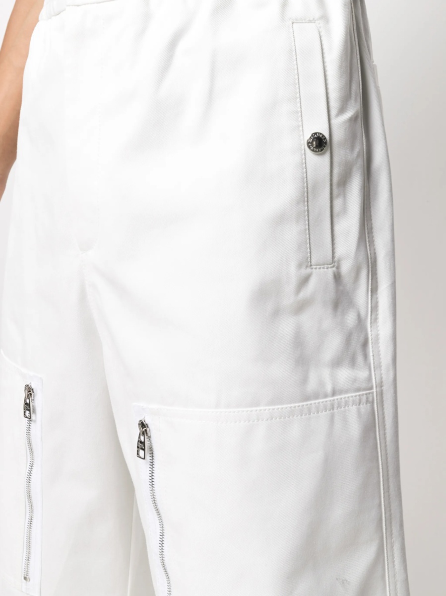 Pantaloni scurti Alexander McQueen albi din bumbac - Img 5