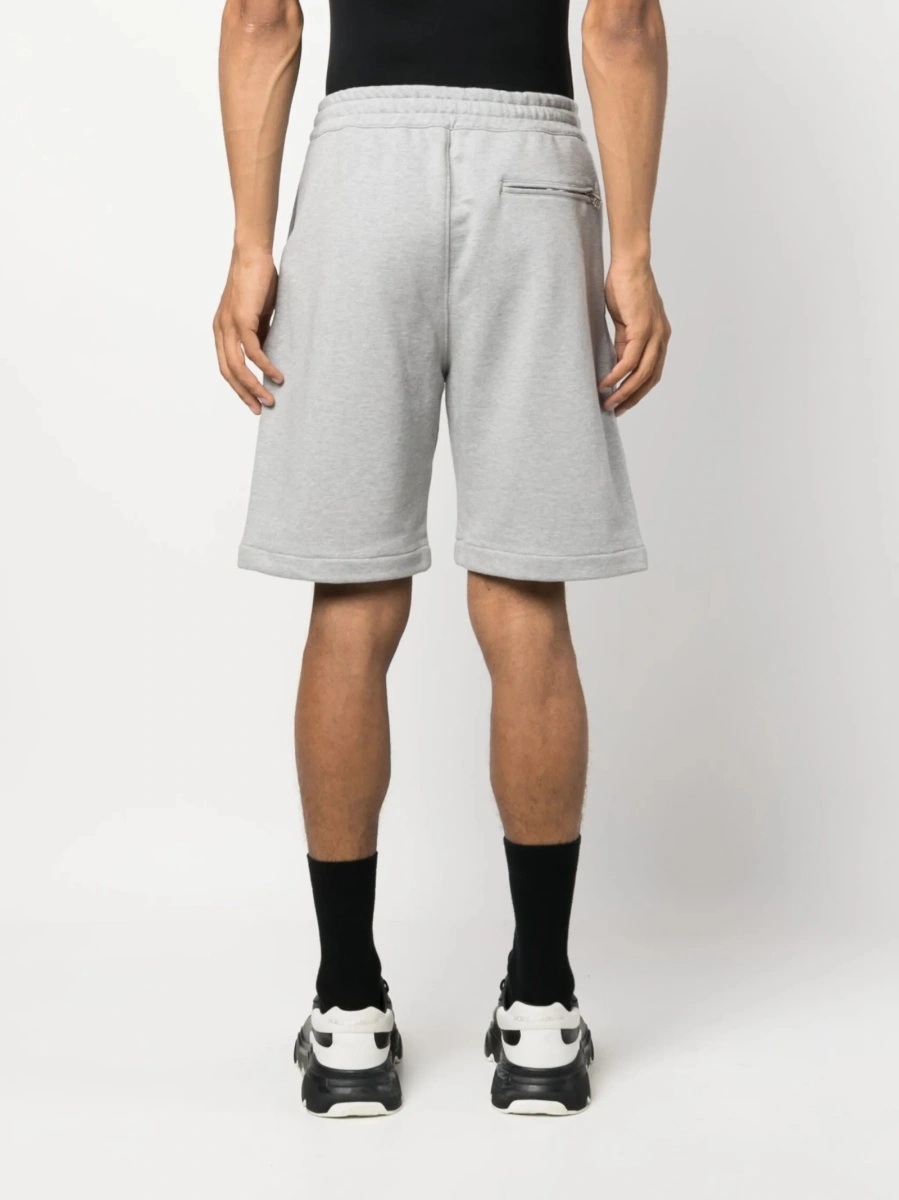 Pantaloni scurti Alexander McQueen gri din bumbac - Img 4