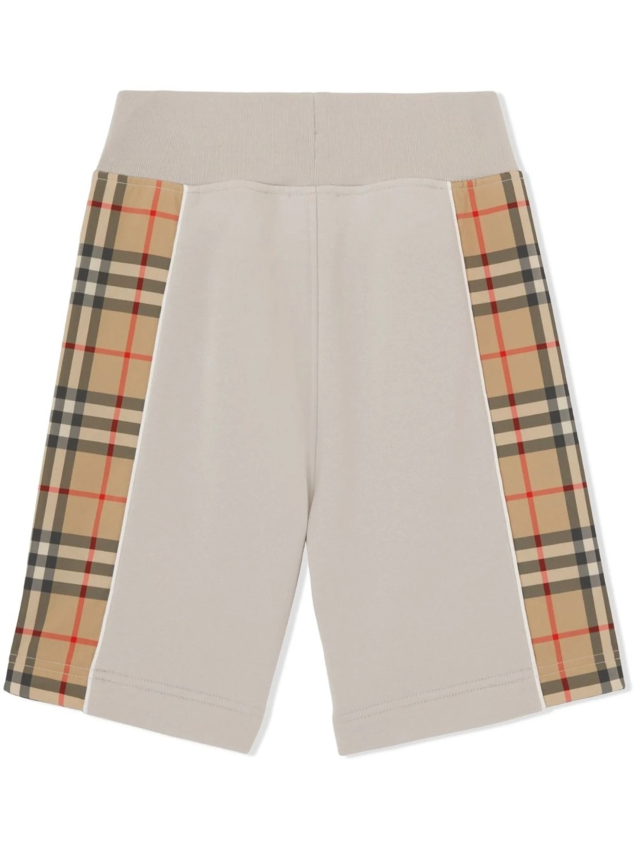 Pantaloni scurti Burberry gri din bumbac - Img 2