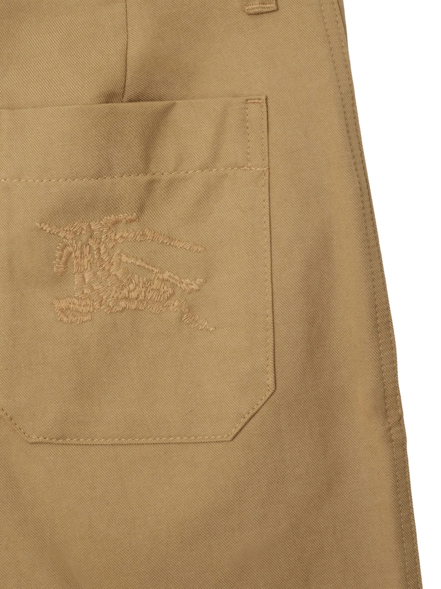 Pantaloni scurti Burberry neutri din lyocell si bumbac - Img 3