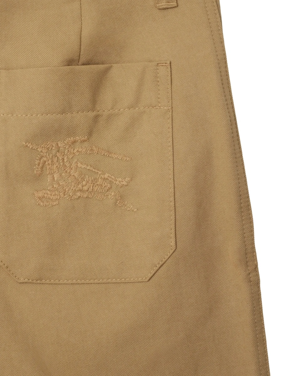 Pantaloni scurti Burberry neutri din lyocell si bumbac - Img 3