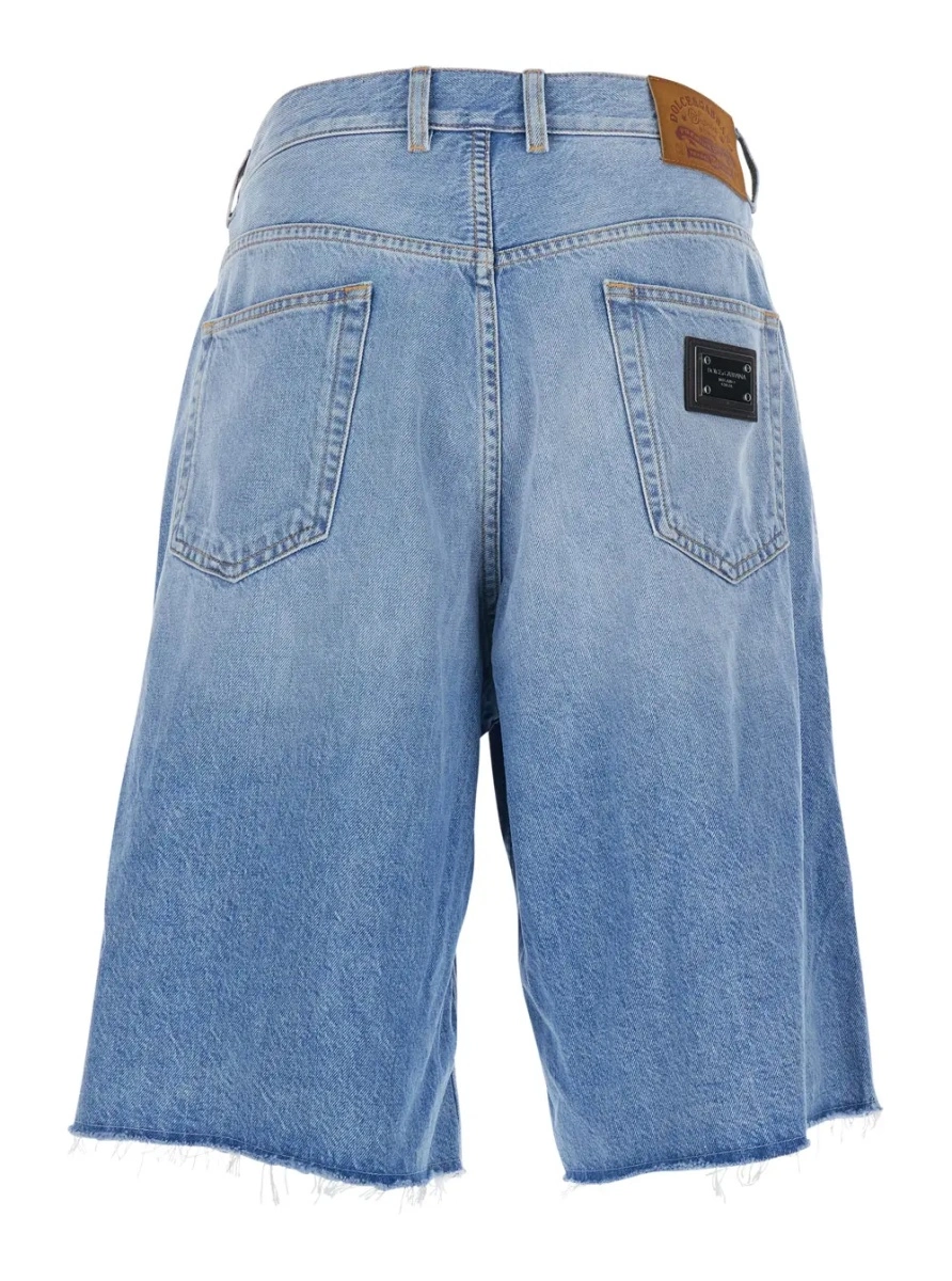 Pantaloni scurti Dolce &amp; Gabbana albastri din denim - Img 2