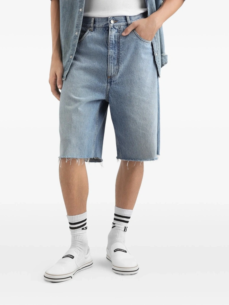 Pantaloni scurti Dolce &amp; Gabbana albastri din denim - Img 6