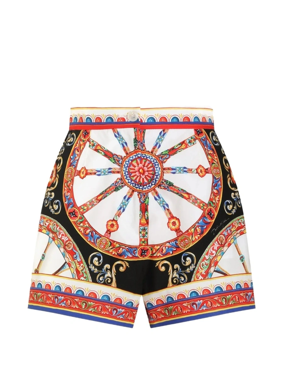Pantaloni scurti Dolce &amp; Gabbana multicolor din bumbac - Img 8