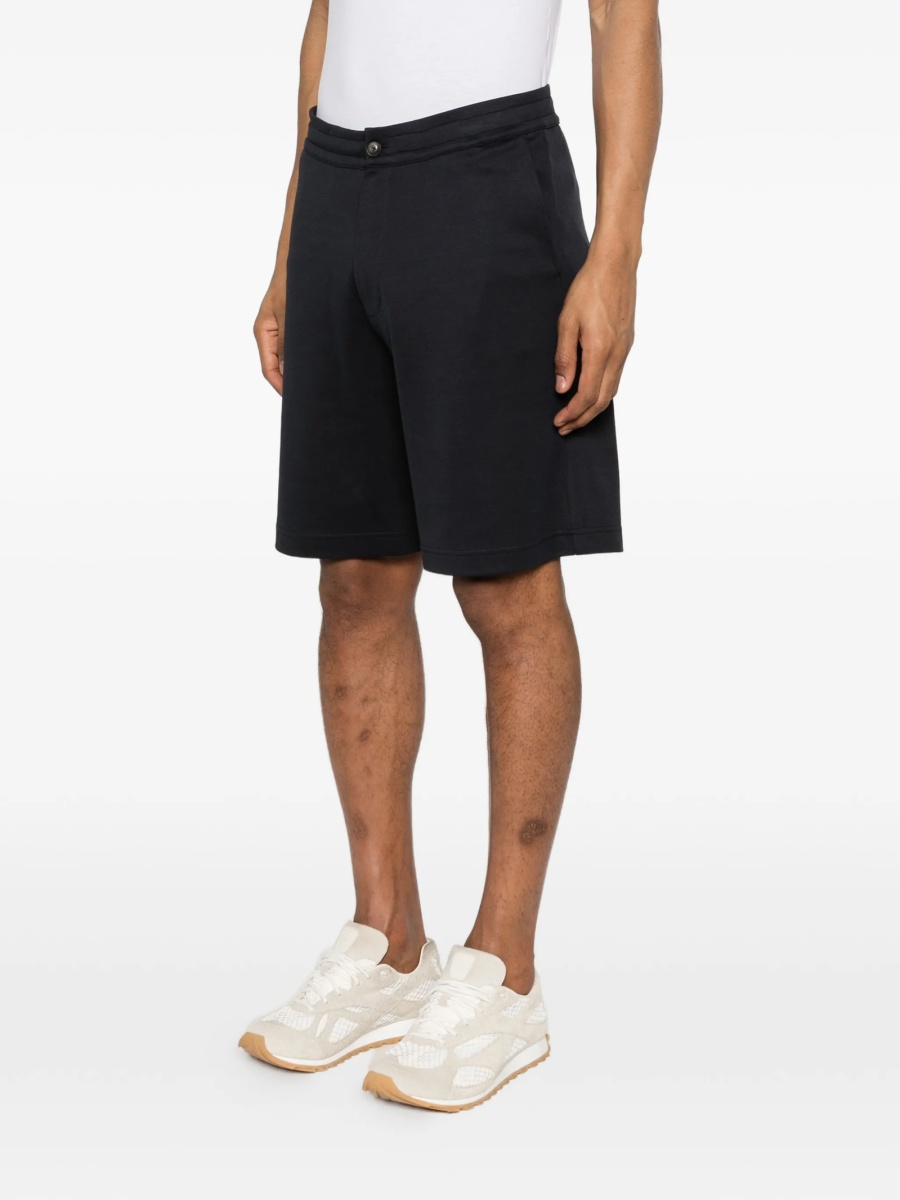 Pantaloni scurti Herno albastri din bumbac - Img 3