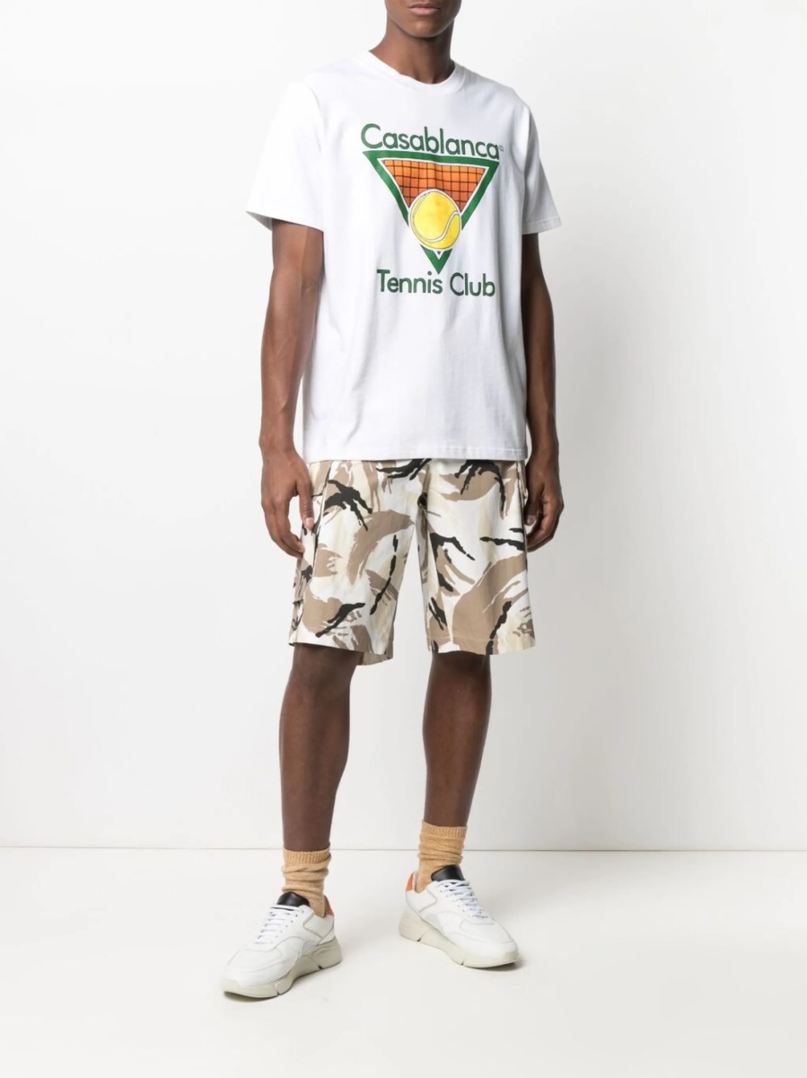 Pantaloni scurti Kenzo albi din bumbac - Img 2