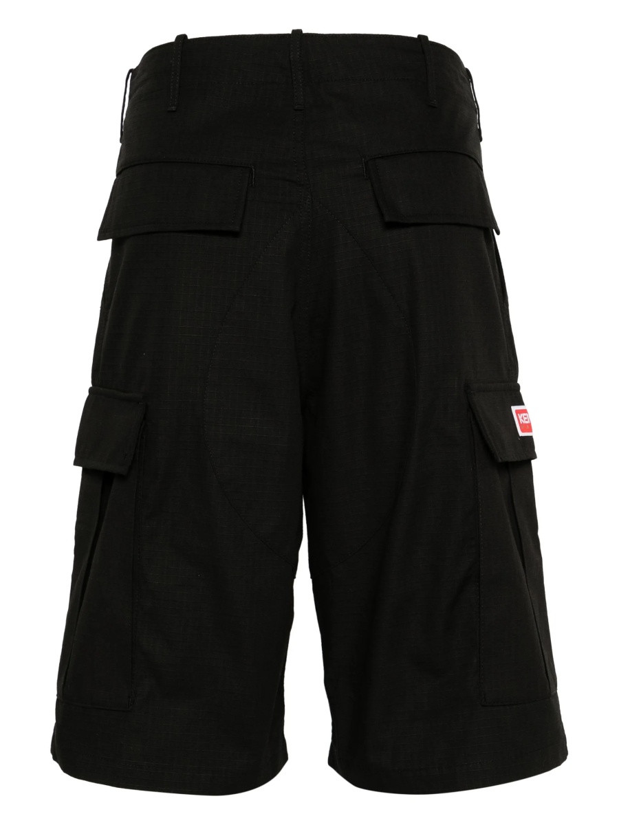 Pantaloni scurti Kenzo negri din bumbac - Img 2