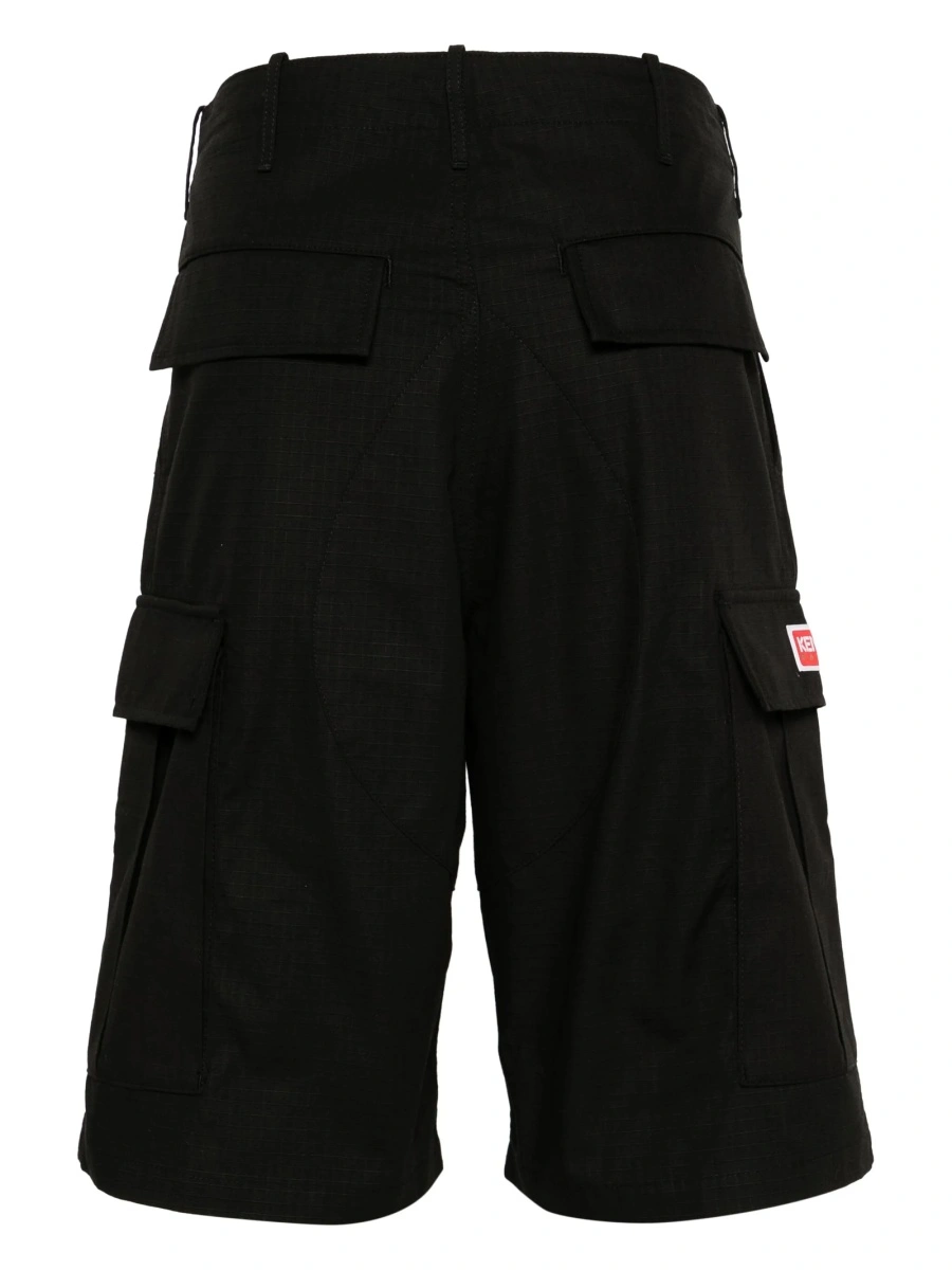 Pantaloni scurti Kenzo negri din bumbac - Img 2