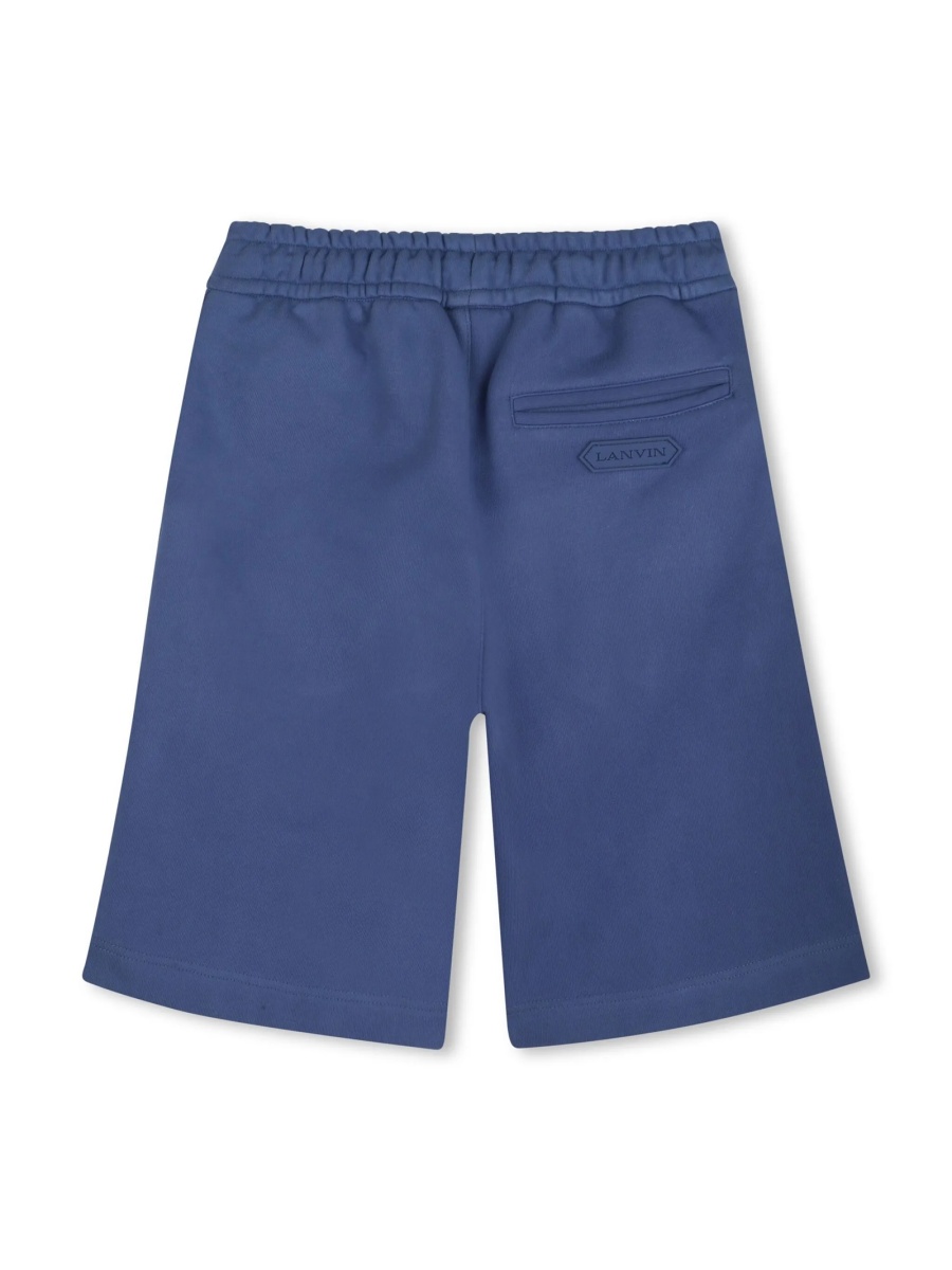 Pantaloni scurti Lanvin albastri din bumbac organic - Img 2