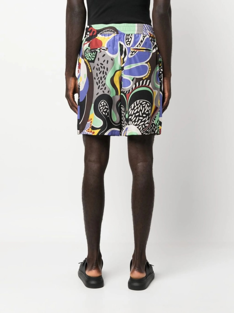 Pantaloni scurti Moschino negri din matase - Img 4