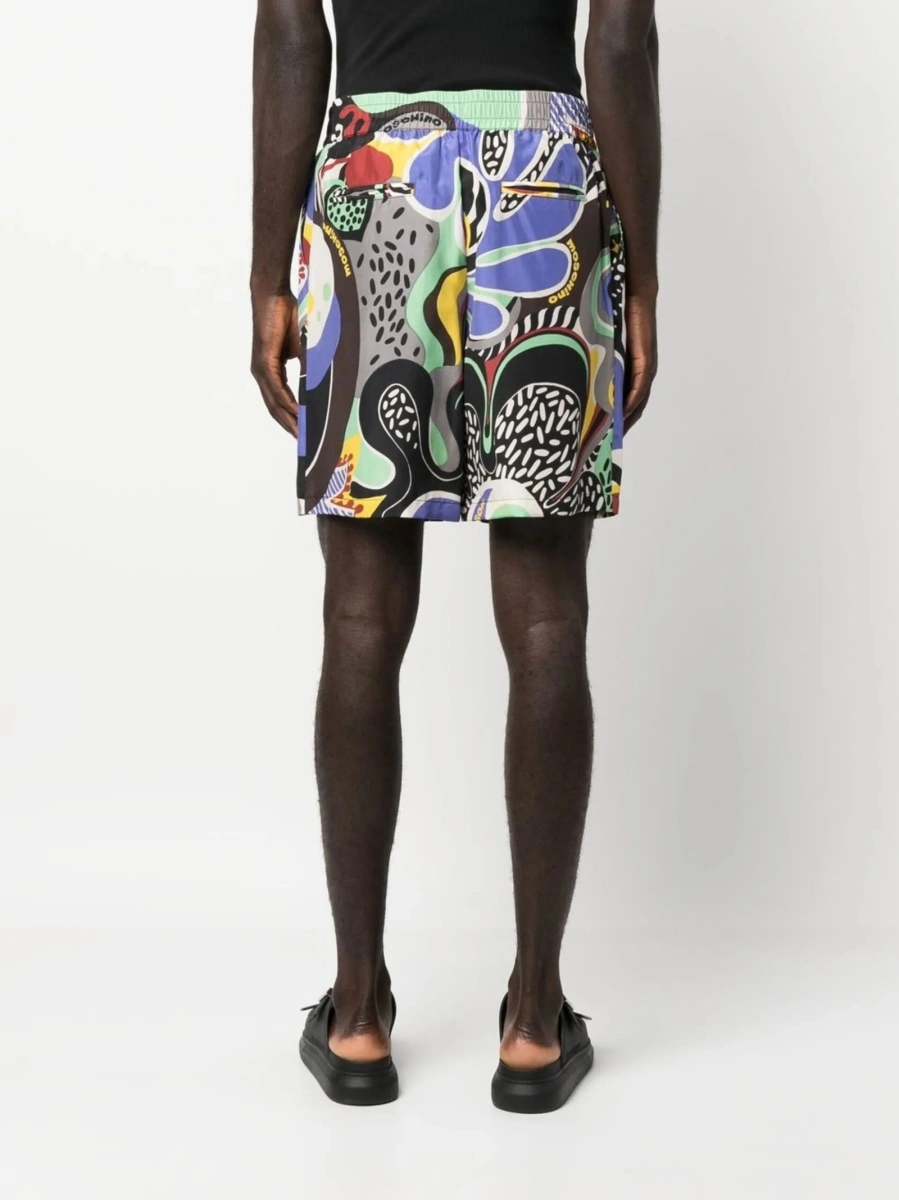 Pantaloni scurti Moschino negri din matase - Img 4