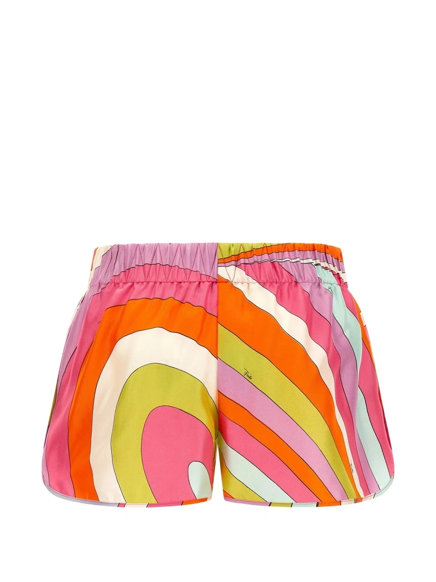 Pantaloni scurti PUCCI multicolor din matase - Img 5