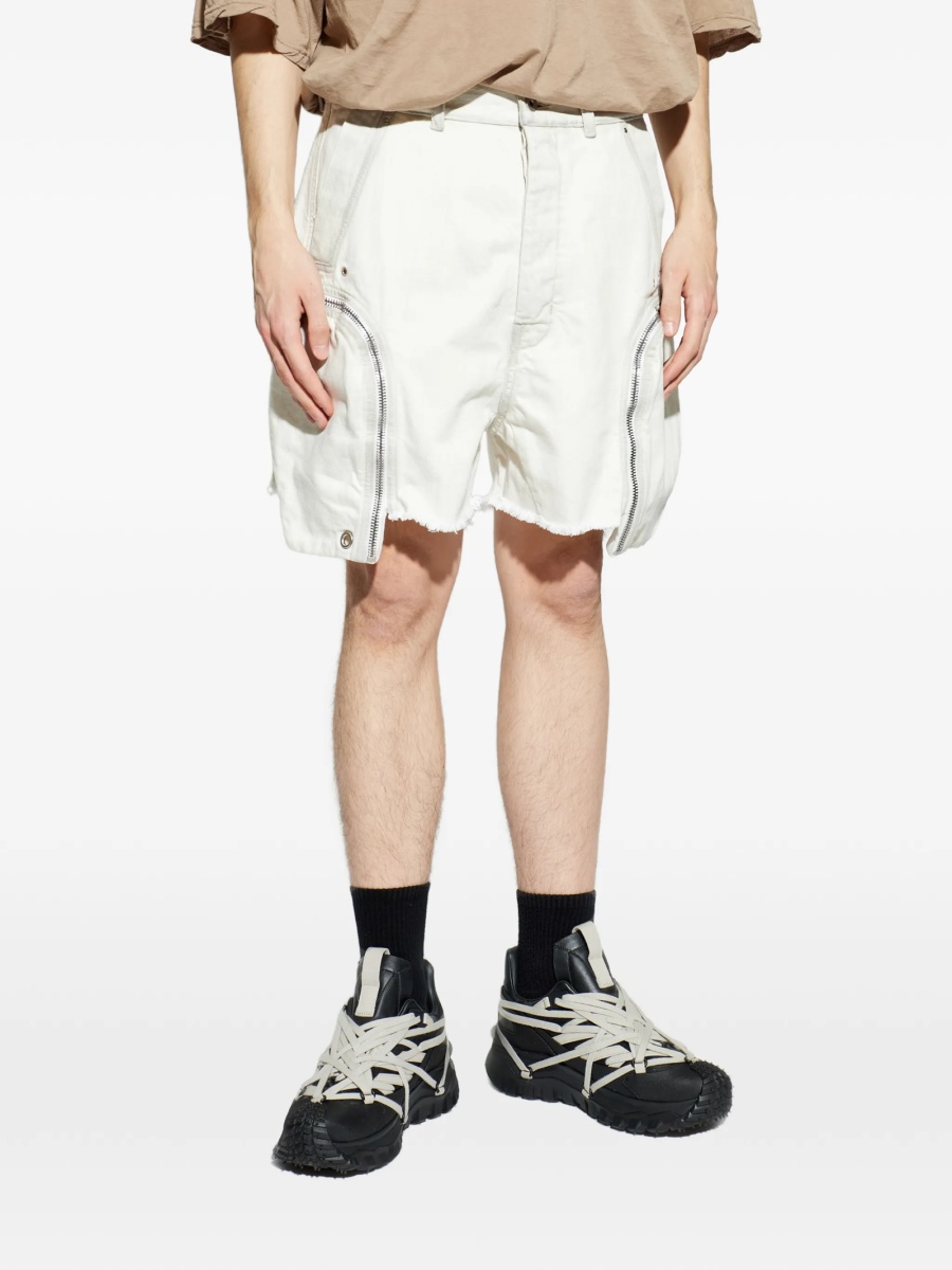 Pantaloni scurti Rick Owens neutri din bumbac - Img 3