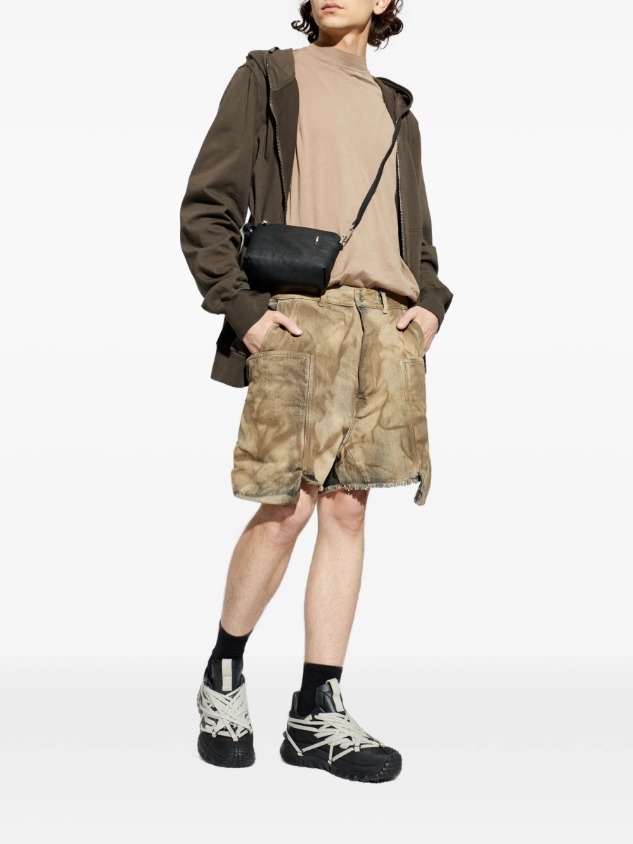 Pantaloni scurti Rick Owens neutri din bumbac - Img 2