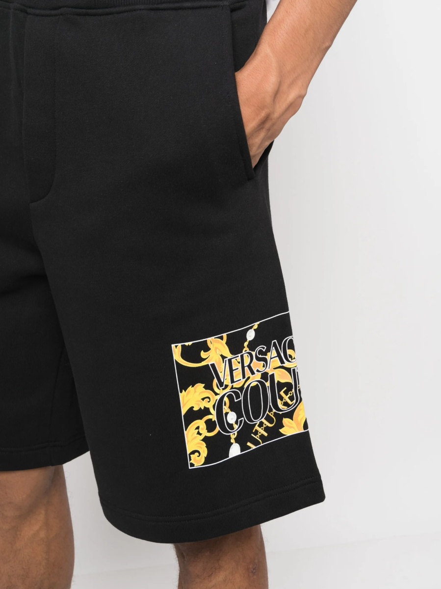 Pantaloni scurti Versace Jeans Couture negri - Img 5