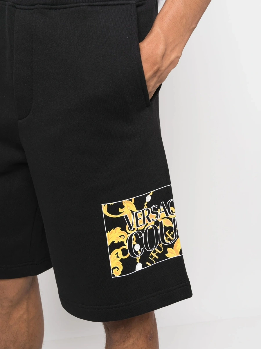 Pantaloni scurti Versace Jeans Couture negri - Img 5