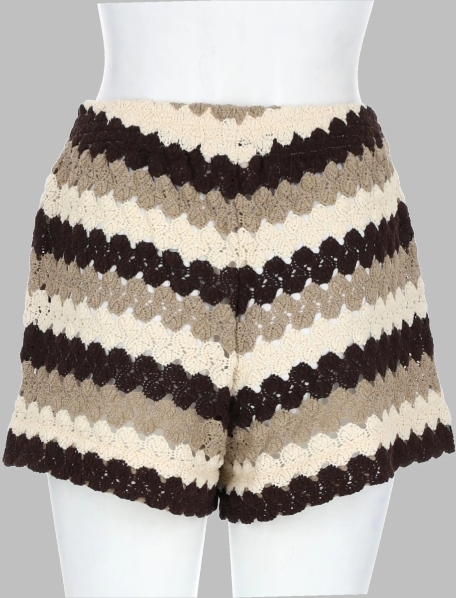 Pantaloni Shorts In Cotone Crochet - Img 2