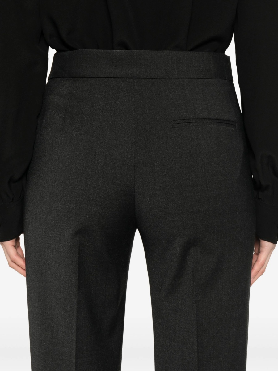 Pantaloni slim fit Alberta Ferretti gri din polyester si lana - Img 5
