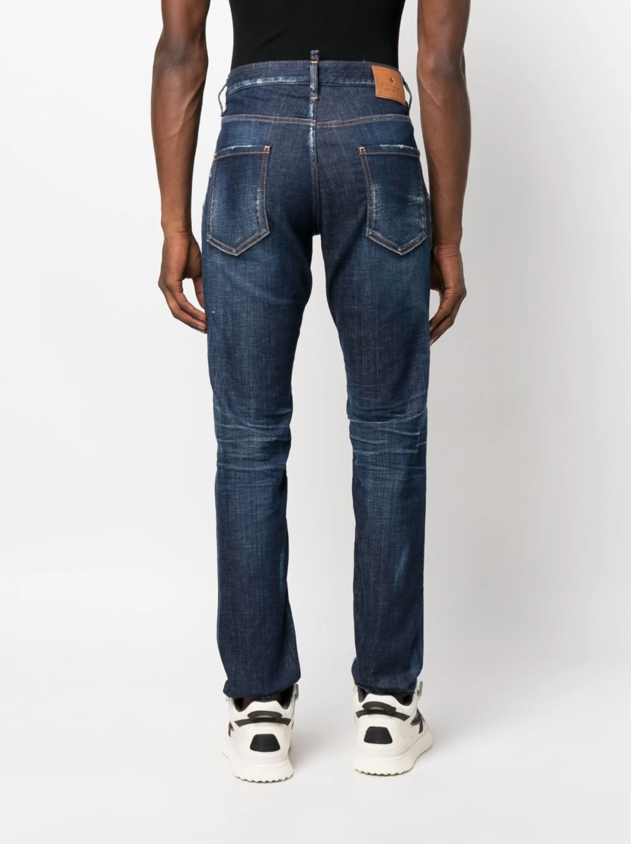 Pantaloni slim fit DSQUARED2 albastri - Img 4