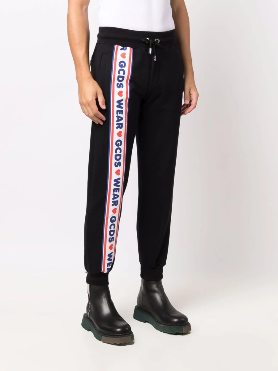 Pantaloni slim fit GCDS negri - Img 3