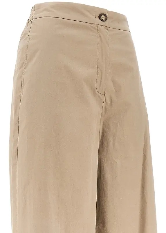 Pantaloni Stretch poplin wide leg pants - Img 2